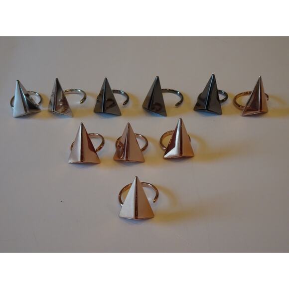 Joomi Lim Women's Silver Triangle Pyramid Skull Open Ring NWOT 138 - Picture 4 of 6